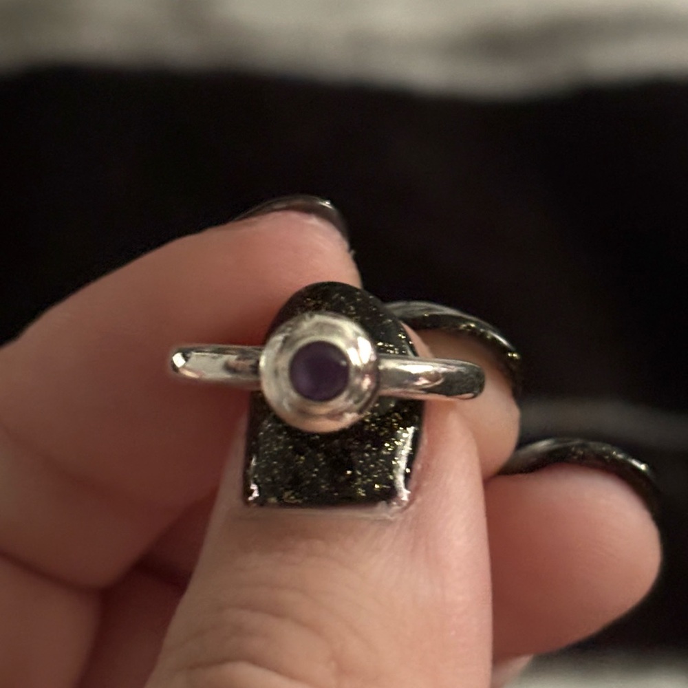 [James Avery] Remembrance Ring in Amethyst, size 5